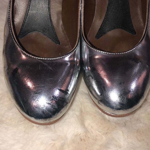 Marni for H & M metallic platform shoes. - Picture 3 of 11